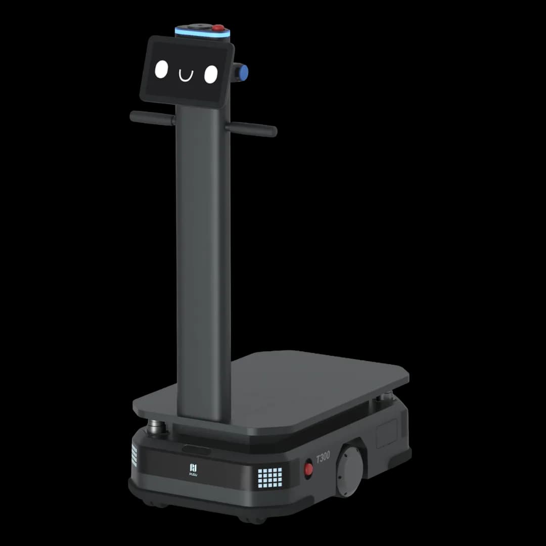 AMR T 300 industrial robot with variable load capacity, featuring conveyor and platform-towing options.